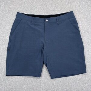 Bylt Kinetic Shorts Mens 36x9 Wave Blue Performance Stretch Athletic Golf Zipper